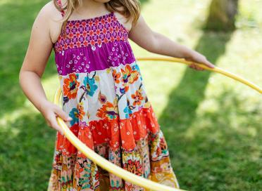 Child hula hooping